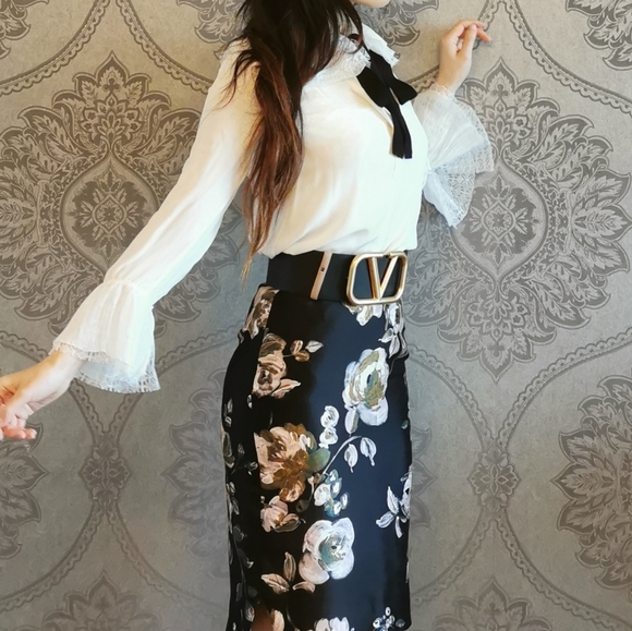 Sold* New J. Crew collection silk wool skirt - Picture 4 of 9